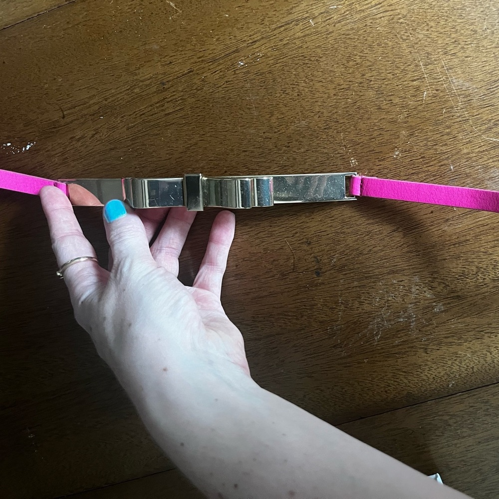 Pink and gold waist belt bcbg